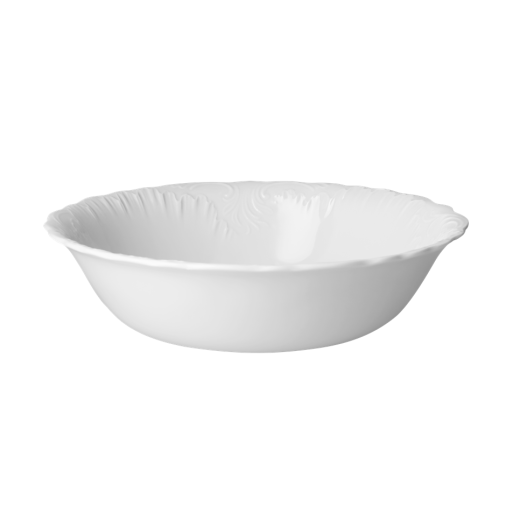 Salaterka okrągła 23 cm Rococo Maria białe 0001