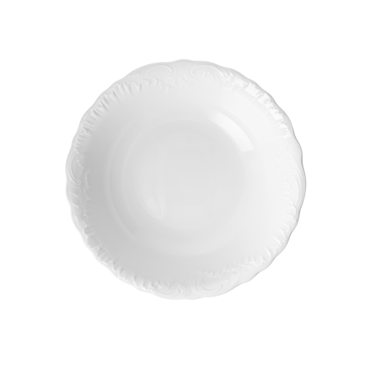 Salaterka okrągła 23 cm Rococo Maria białe 0001