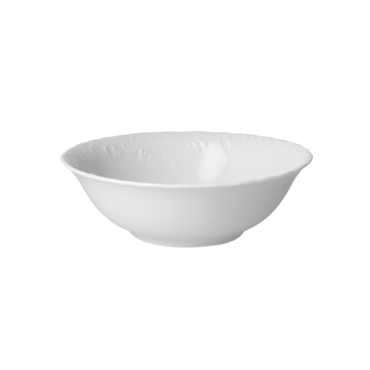Salaterka okrągła 17 cm Rococo Maria białe 0001