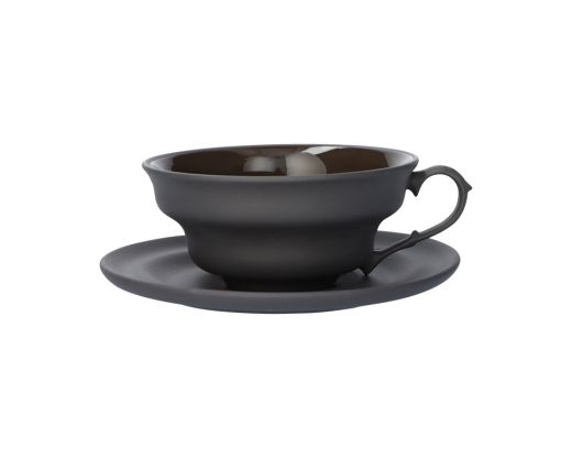Filiżanka M 250 ml ze spodkiem czarna CD27