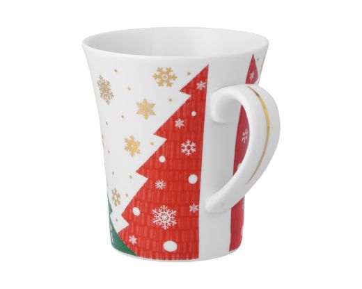 Kubek 340 ml Yvonne Choinka Czerwono-Zielona BN21 