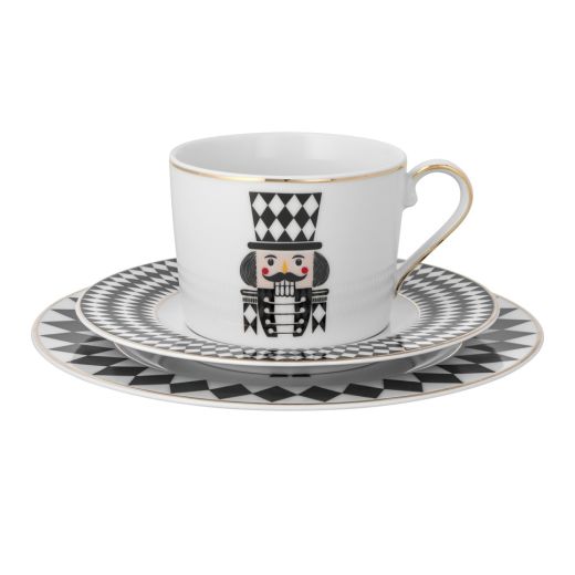 Zestaw do kawy dla 1 osoby 3 el. Jenny Dziadek do orzechów czarny BN12