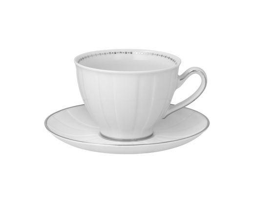 Garnitur do kawy/herbaty dla 6 osób 18 el. Oktawa Platynowa Rosa H122