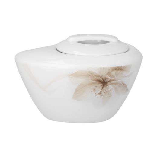 Cukiernica Ćmielów City Flower biała porcelana dekorowana