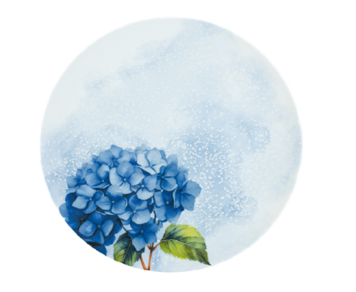 Talerz płytki 28,5 cm Vanilla Hortensja Blue LU59 (9202)