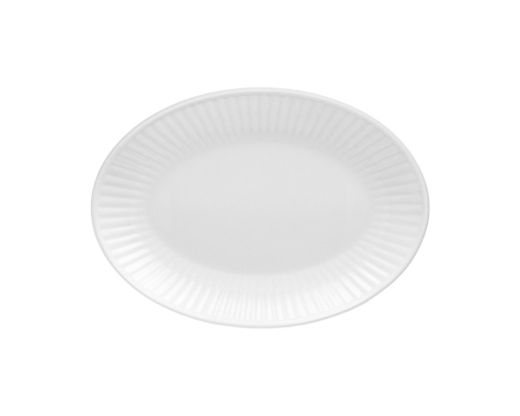 Półmisek owalny 24 cm Dalia biała C001