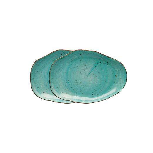 Zestaw 2 talerzy płytkich 21 cm Stone Age morski LB23 (6630L)