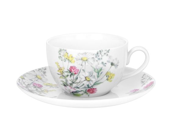 Zestaw filiżanek ze spodkami dla 6 osób 12 el. Yvette Letni